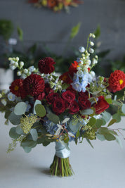 Red & Blue Romance Bridal Bouquet