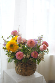 Meadow Glow Basket | Autumn Garden Arrangement