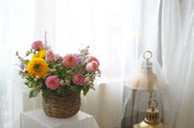 Meadow Glow Basket Arrangement in Wicker Basket — Same-Day Flower Delivery Toronto & GTA