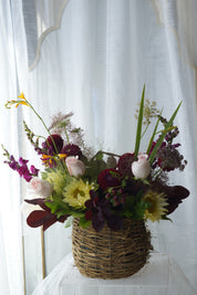 Meadow Glow Basket Arrangement in Wicker Basket — Same-Day Flower Delivery Toronto & GTA