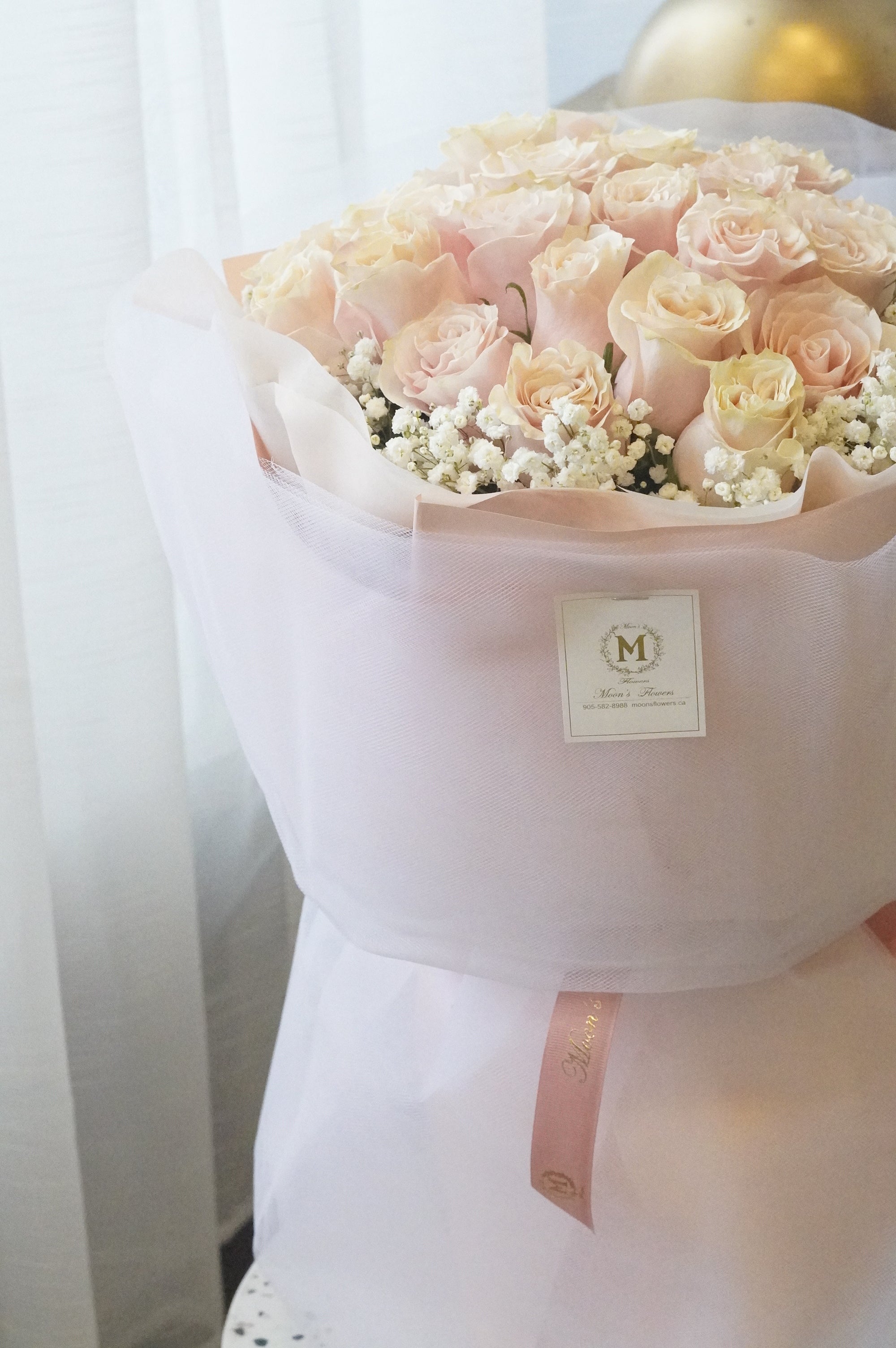 Pink Rose Round Bouquet