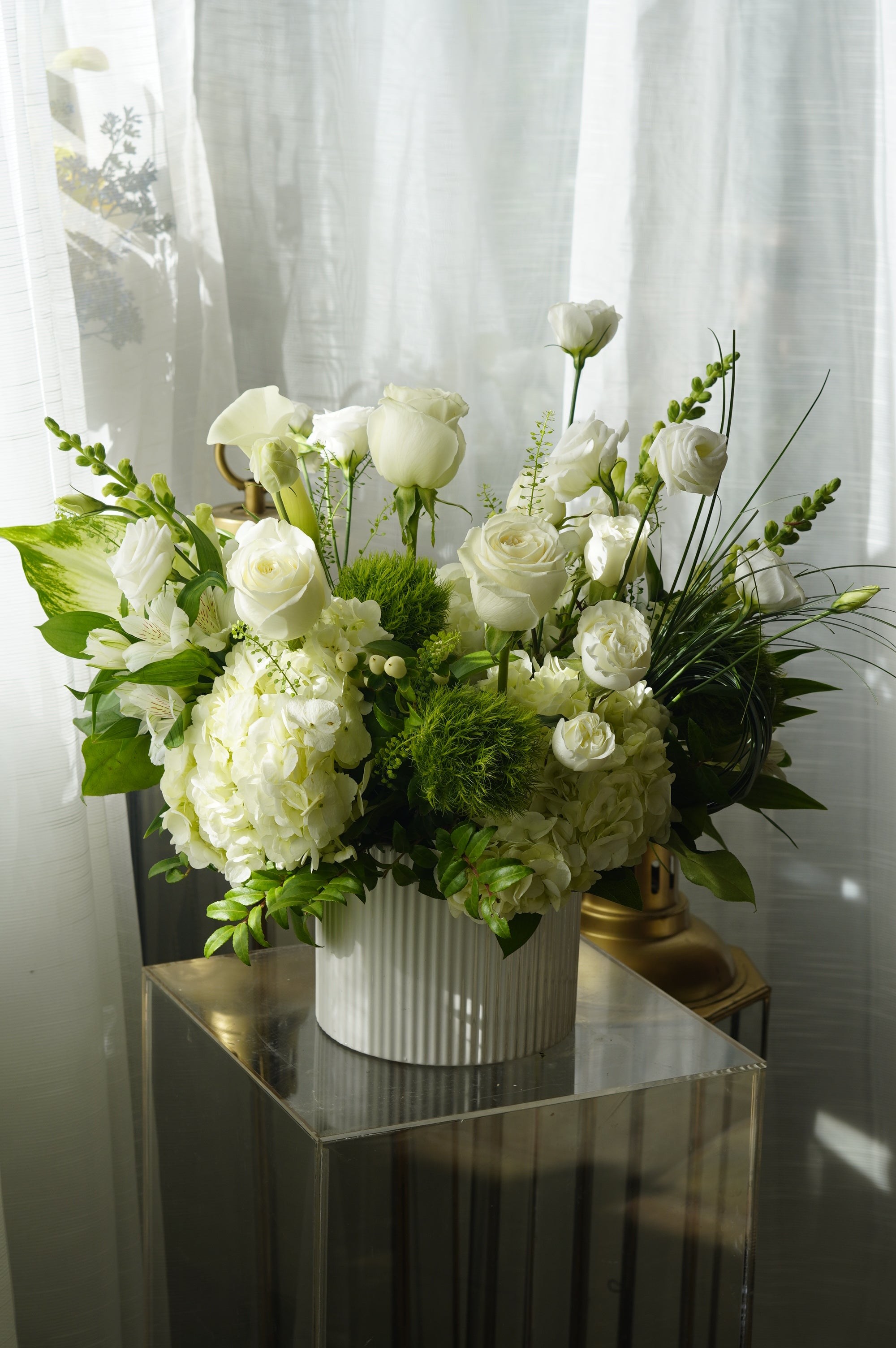 Ivory Grace in Towne | White & Green Flower Arrangement