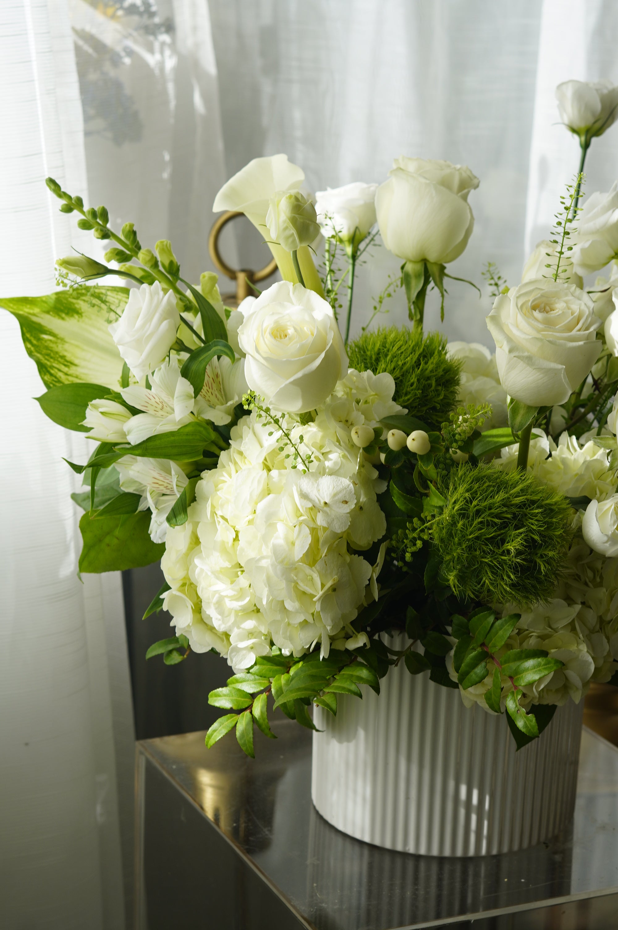 Ivory Grace in Towne | White & Green Flower Arrangement