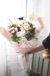 Graduation Bouquet with Teddy Bear 🎓