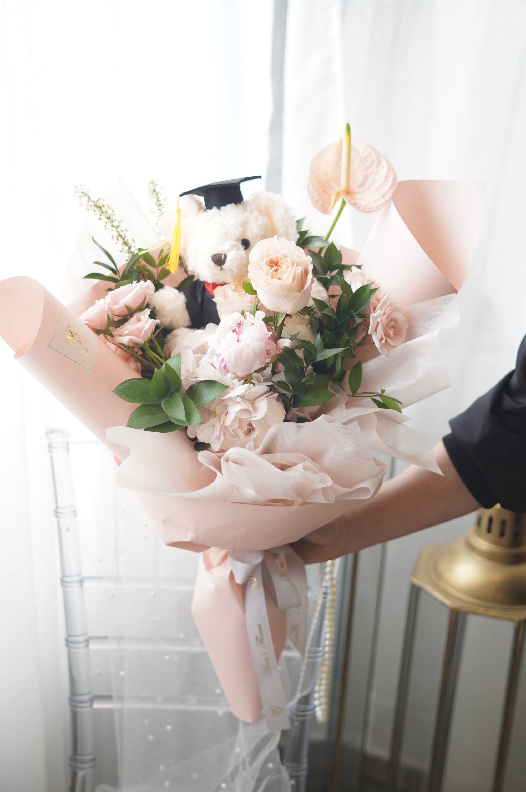 Graduation Bouquet with Teddy Bear 🎓