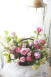 Peonies Basket