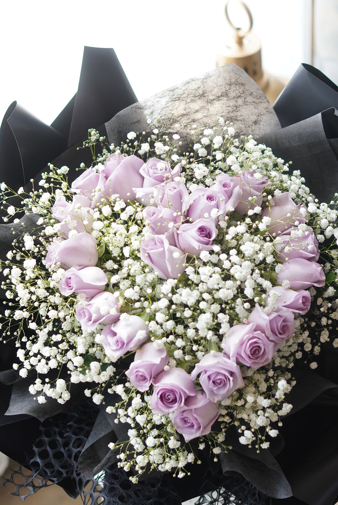 Eternal Love (2 Dozen Lavender Roses & Baby’s Breath)