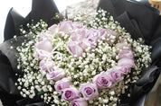 Eternal Love (2 Dozen Lavender Roses & Baby’s Breath)