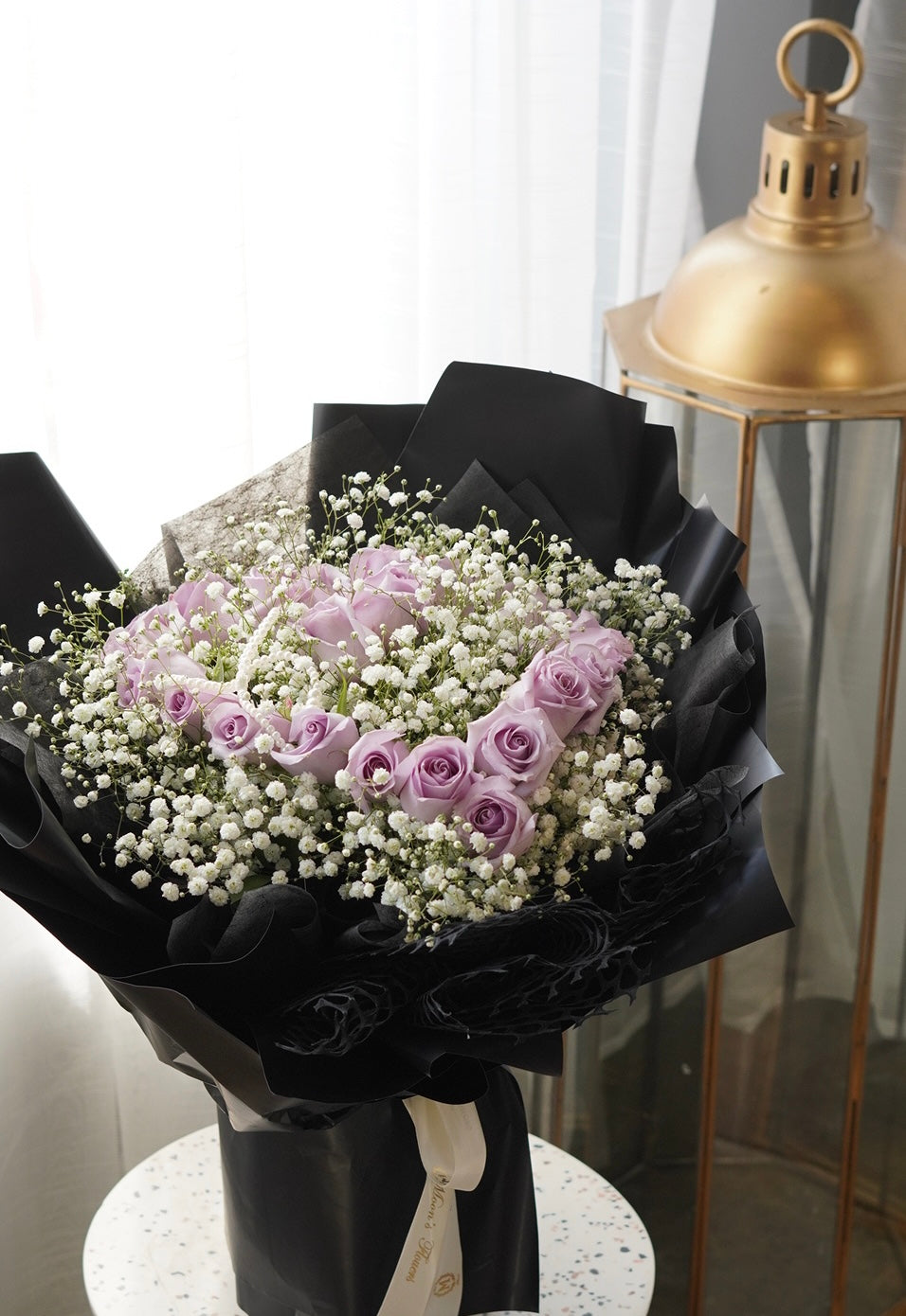 Eternal Love (2 Dozen Lavender Roses & Baby’s Breath)