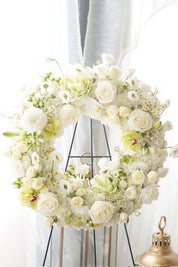 White Grace Funeral Wreath