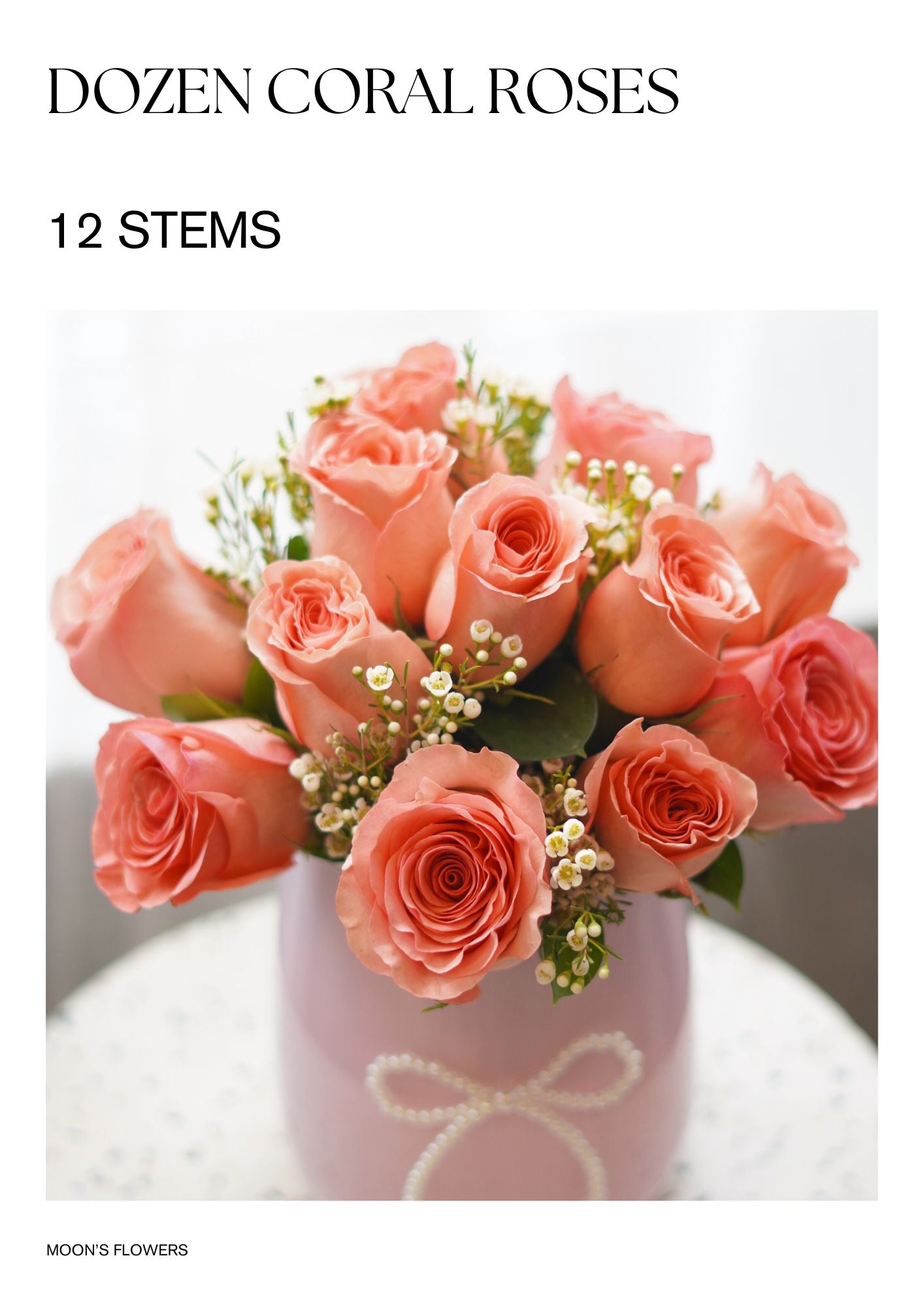 Dozen Coral Roses