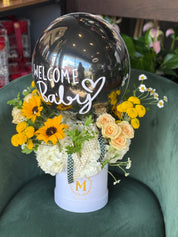 Gender Reveal Arrangement with Balloon