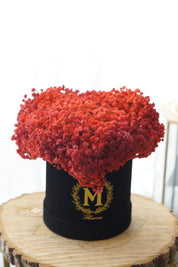 Front view of the arrangement-Black Velvet box