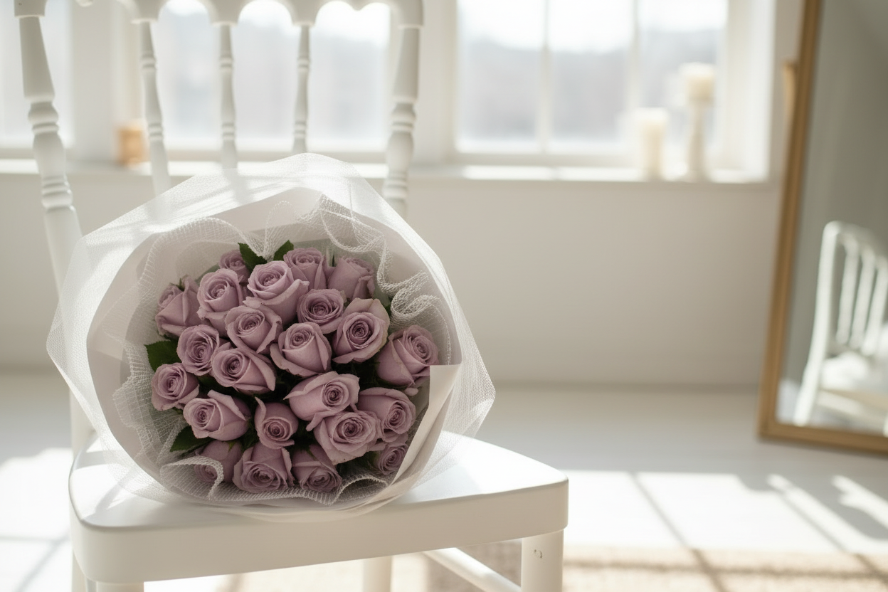 Lavender Rose Round Bouquet
