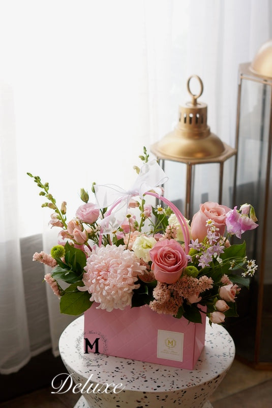 Pink Basket of Blooms