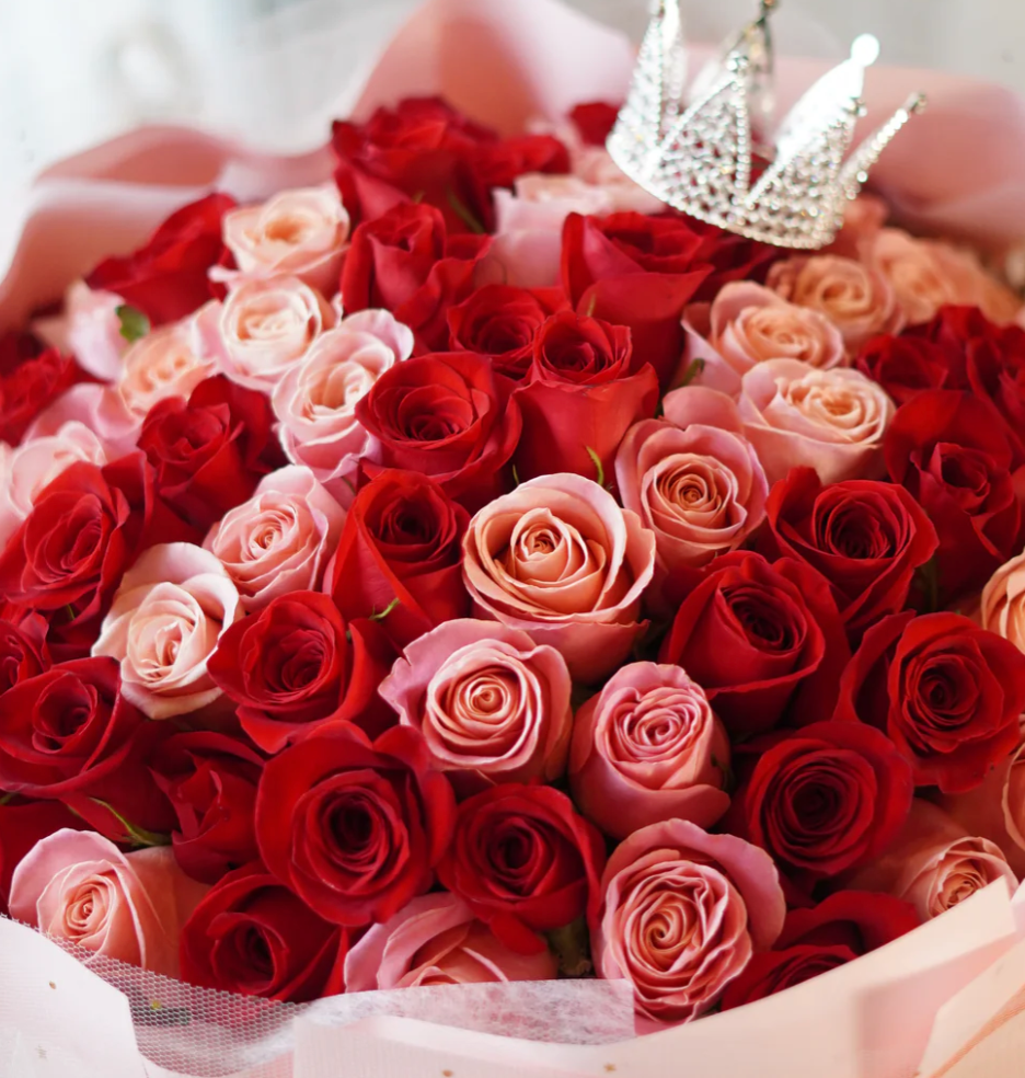 Valentine's Day - 100 Roses Bouquet