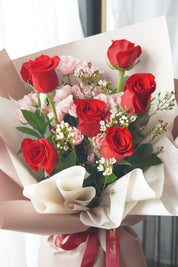 Strawberry Milk Roses Bouquet