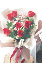 Strawberry Milk Roses Bouquet