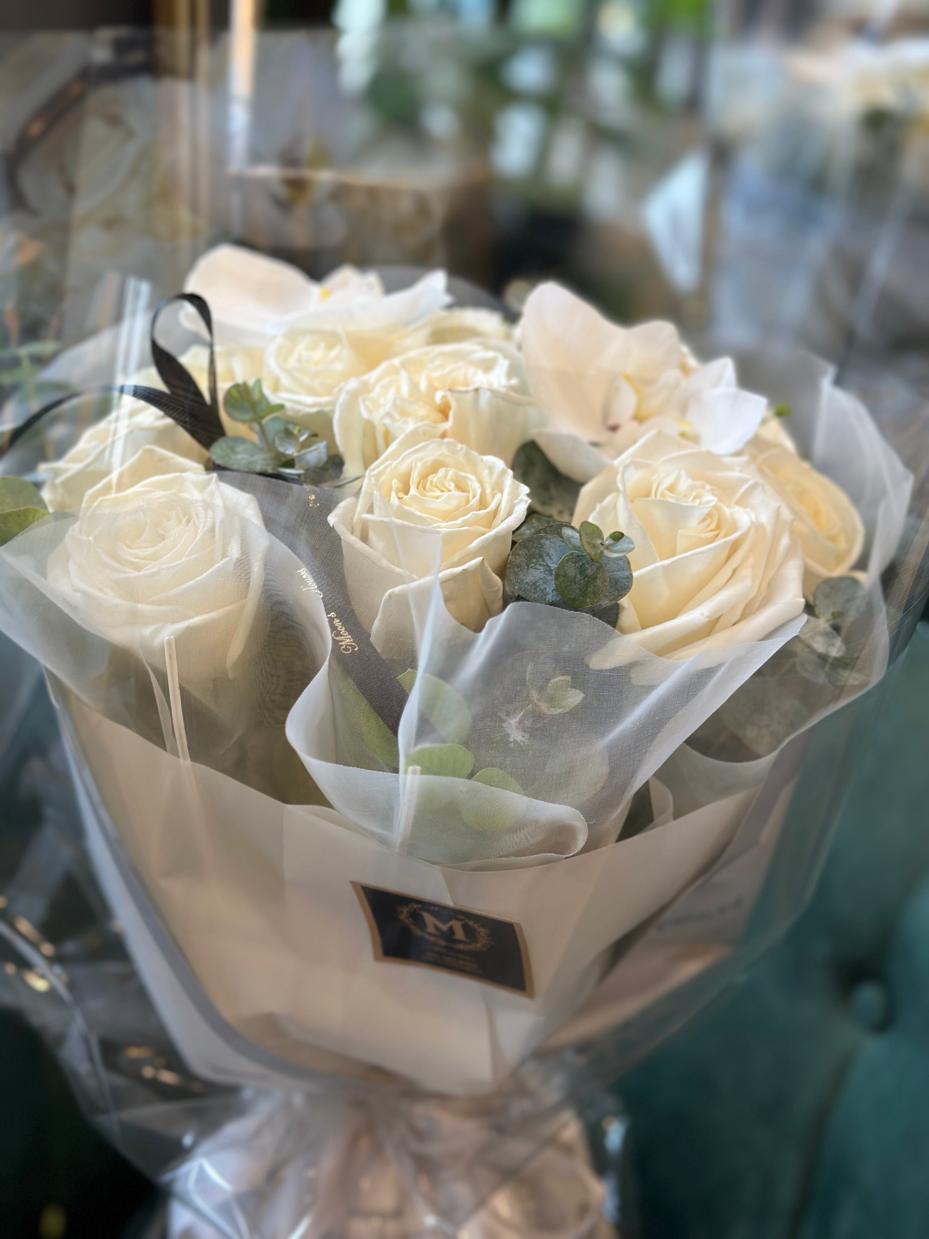 Valentine's Day -White Rose Bouquet