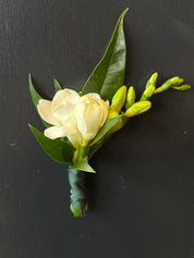 White Green Boutonniere