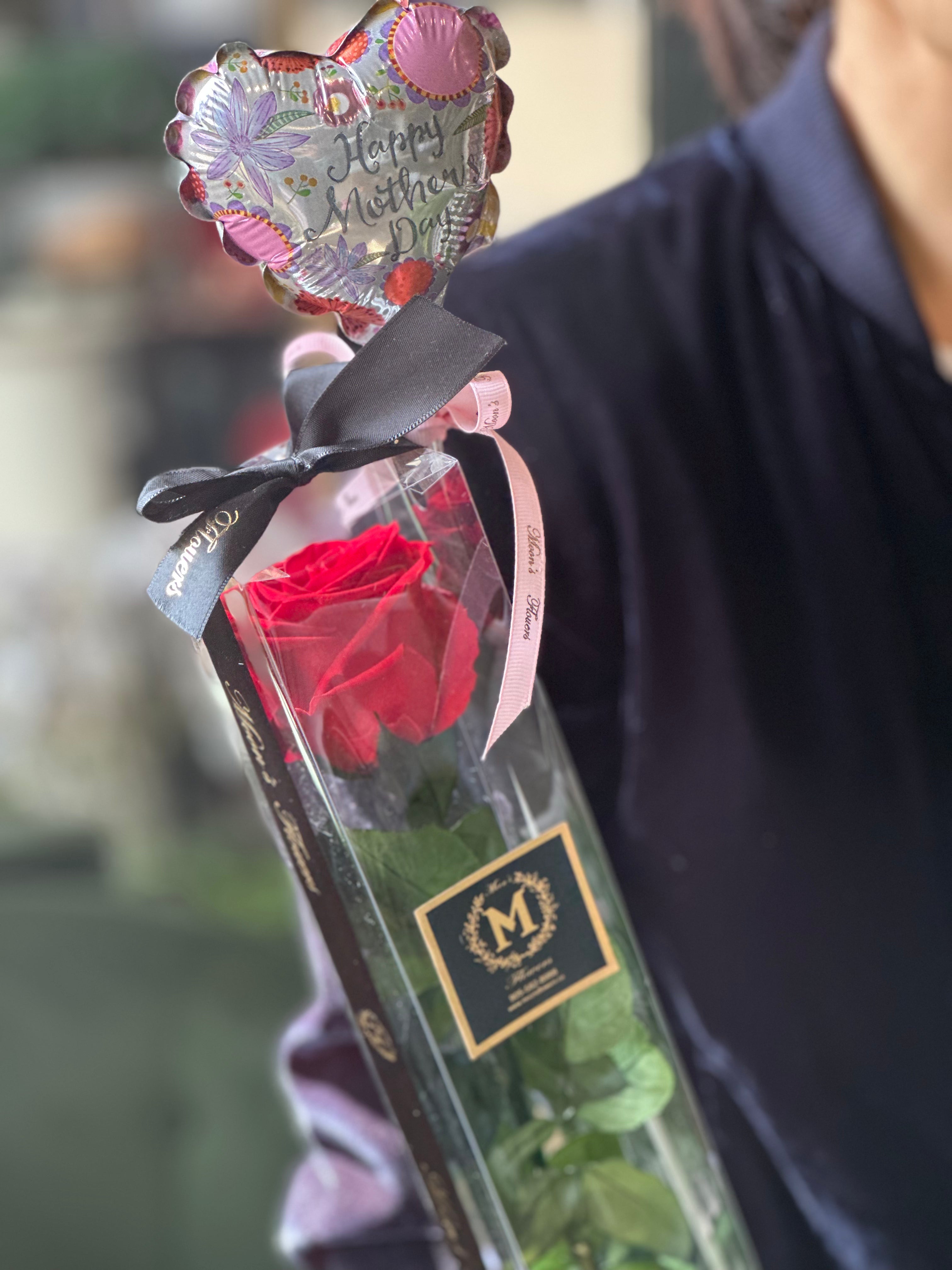 MOTHER'S DAY-Single Long Stem Rose Preserved