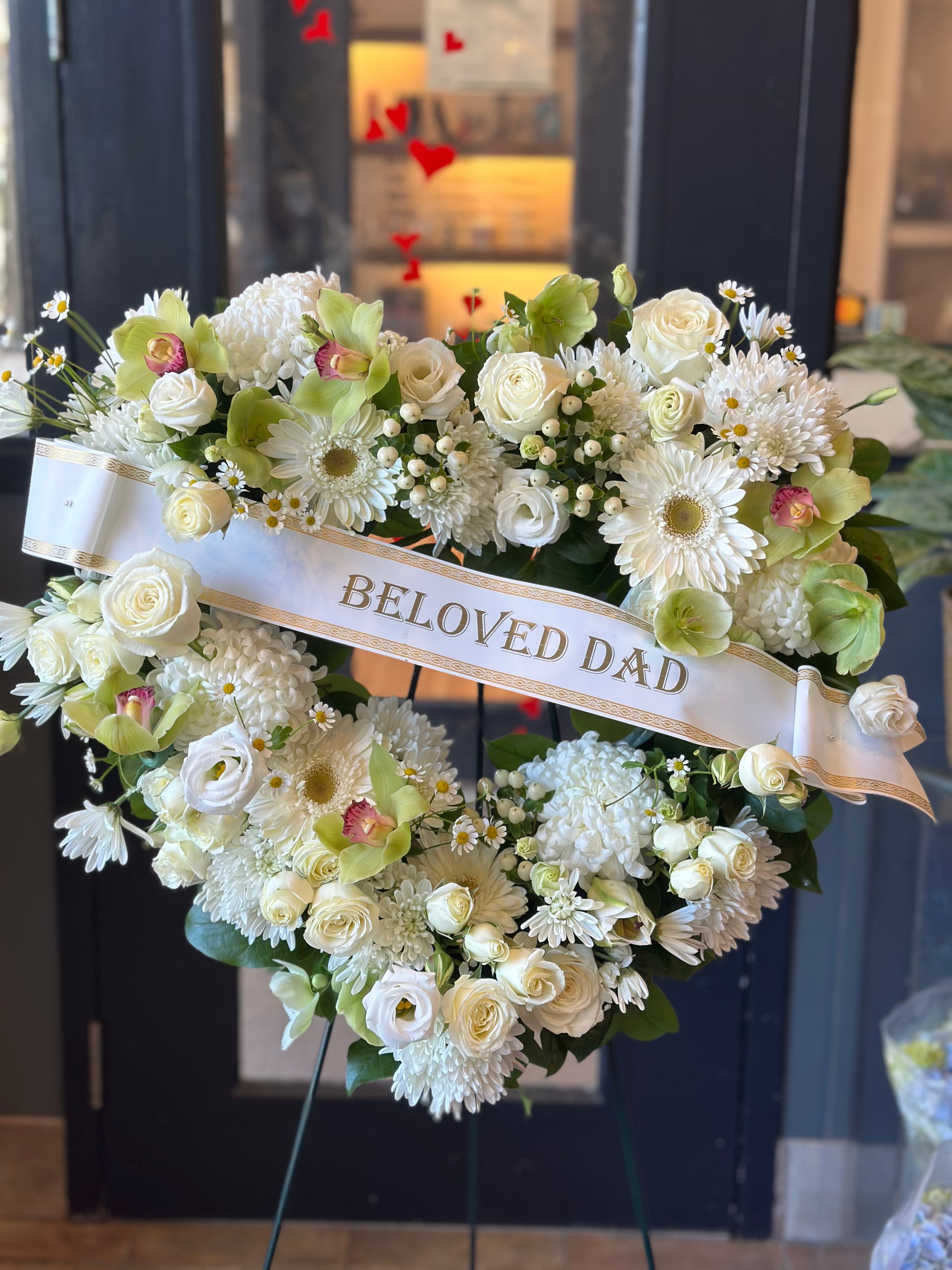 Funeral and Sympathy Heart Wreath