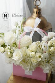 Pink Basket of Blooms