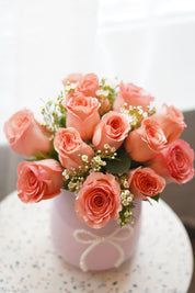 Dozen Coral Roses