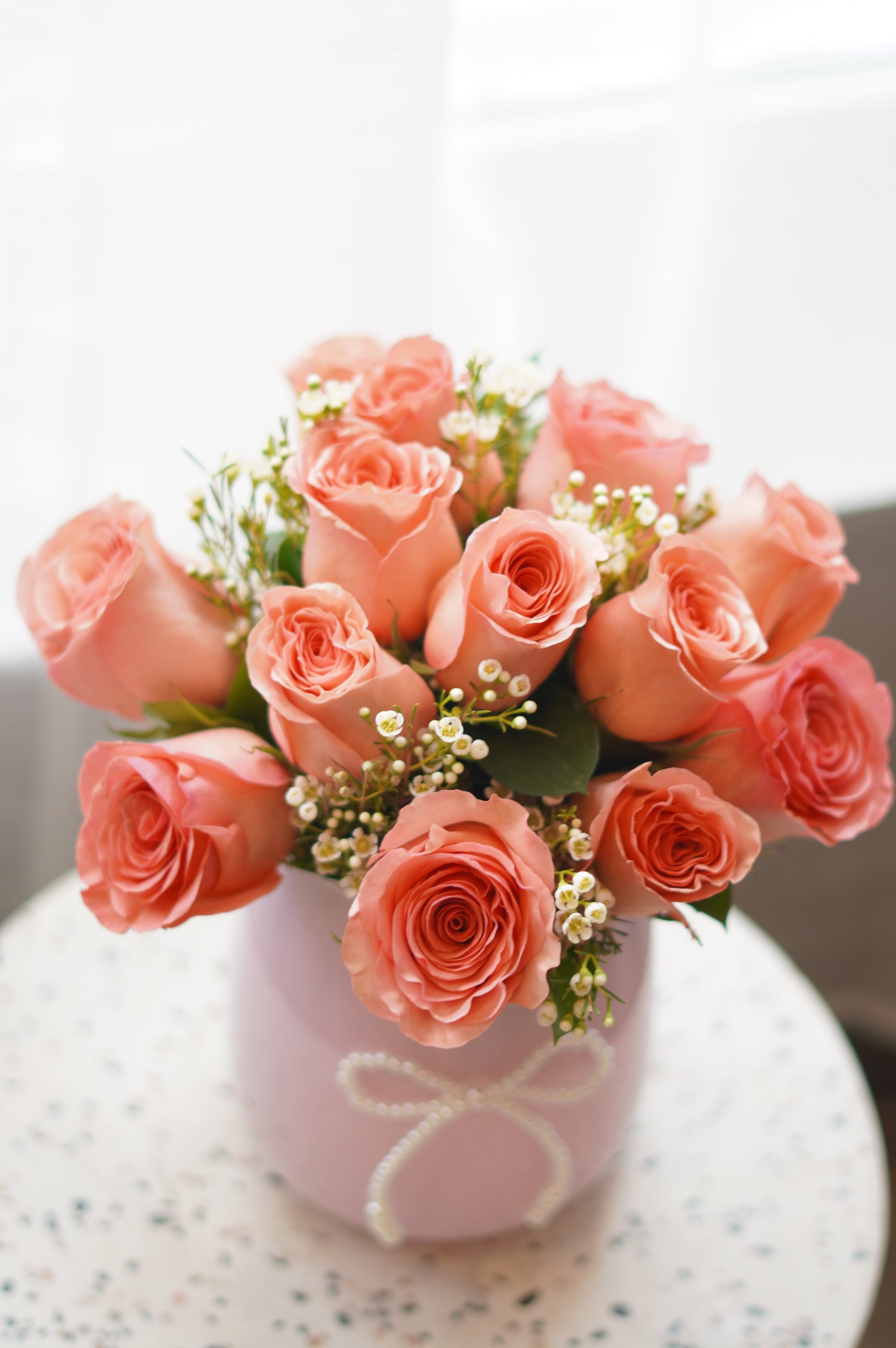 Dozen Coral Roses