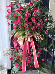 Red rose grand opening floral stand arrangement Toronto GTA delivery
