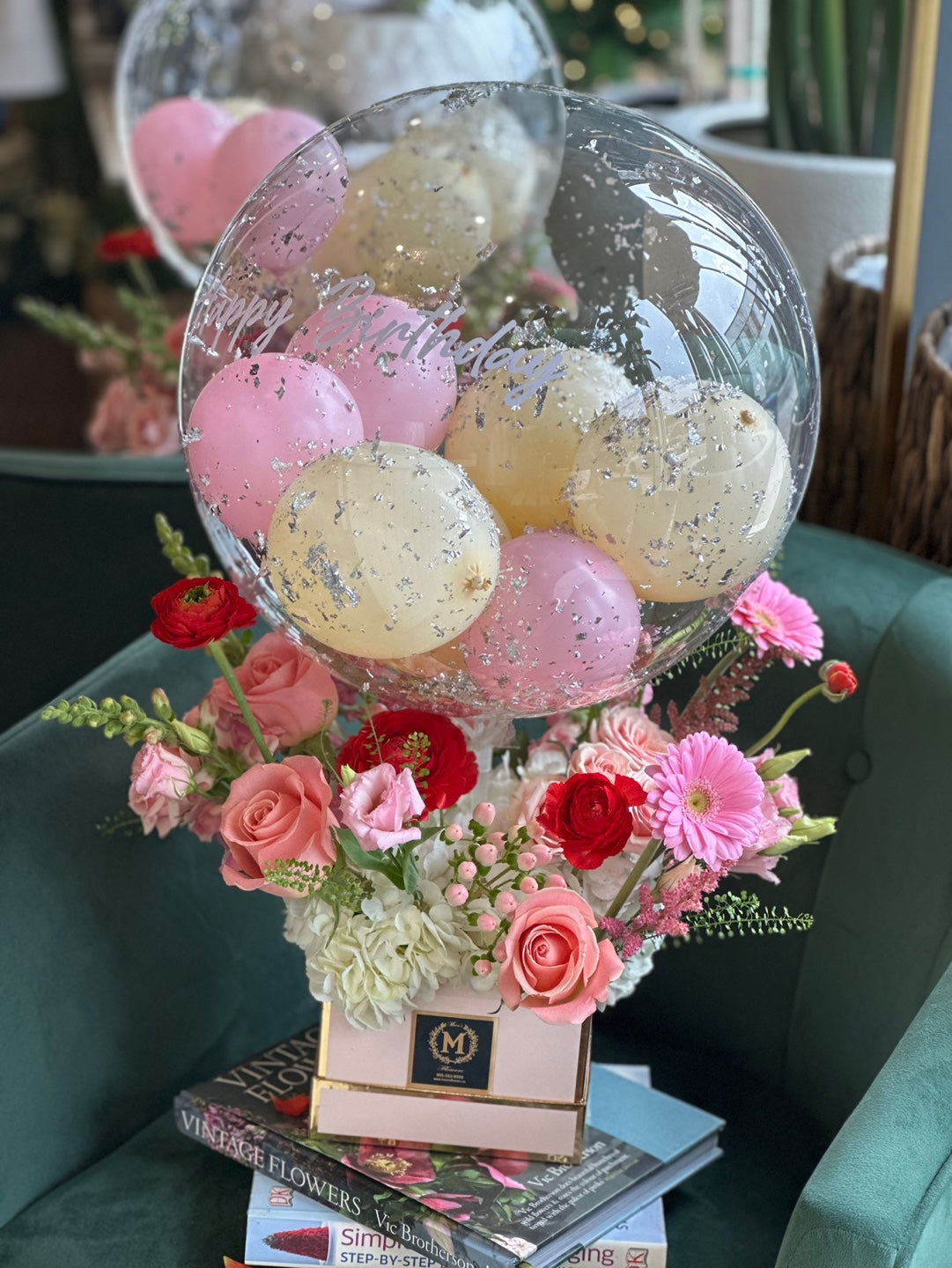 Valentine's Day - Balloon with Flowers