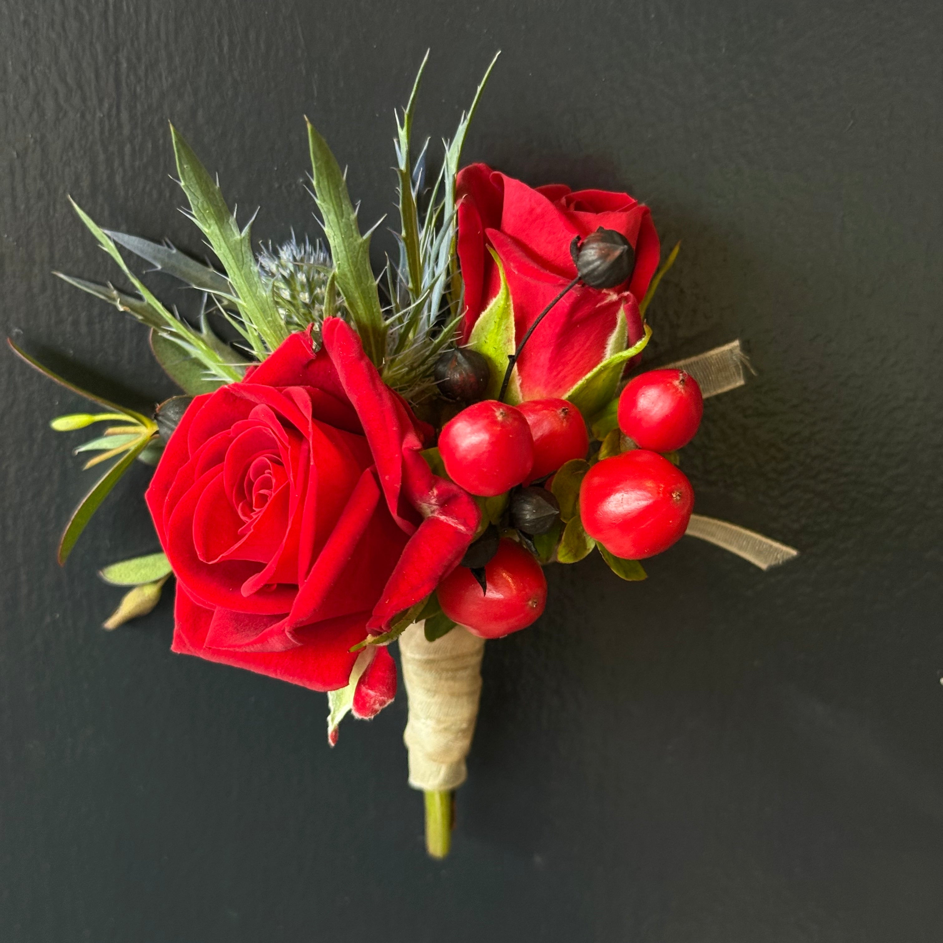 classic rose Boutonnière for prom or formal event GTA