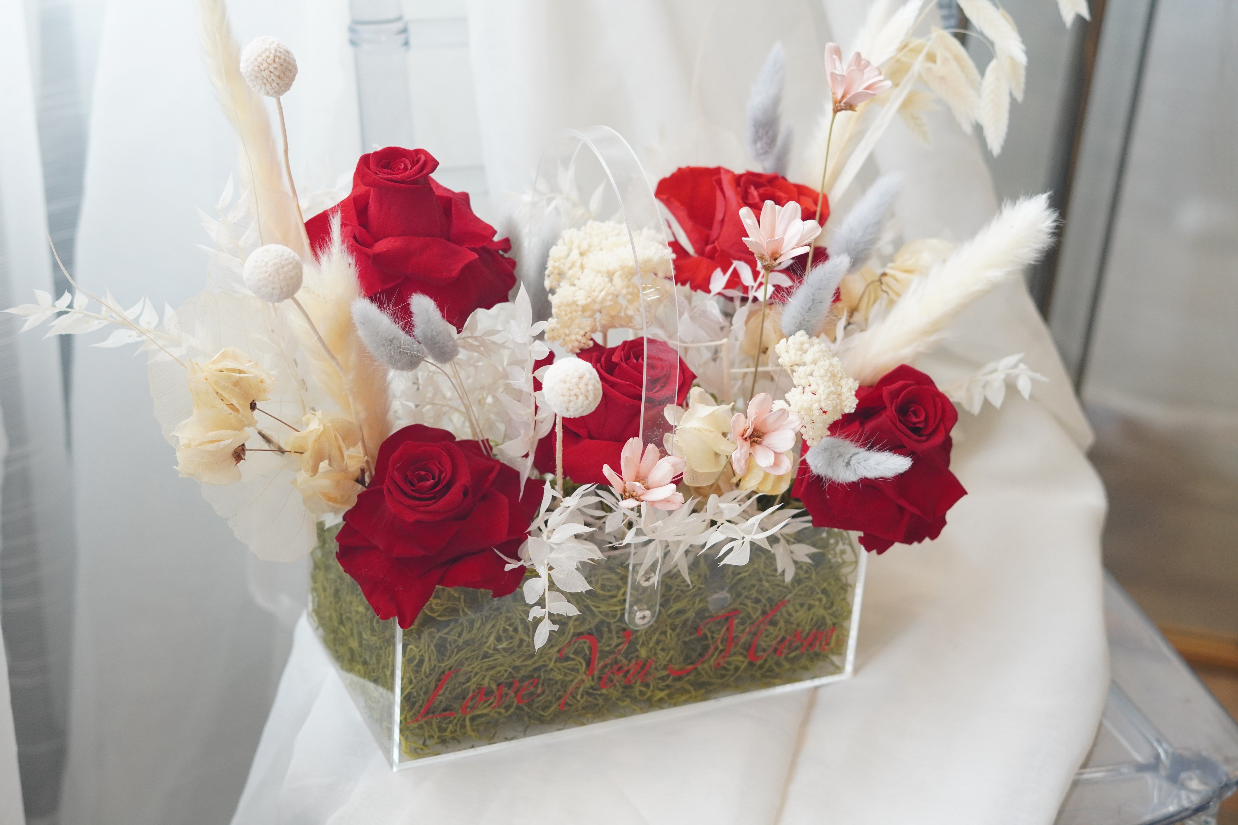preserved rose box with dried flowers toronto