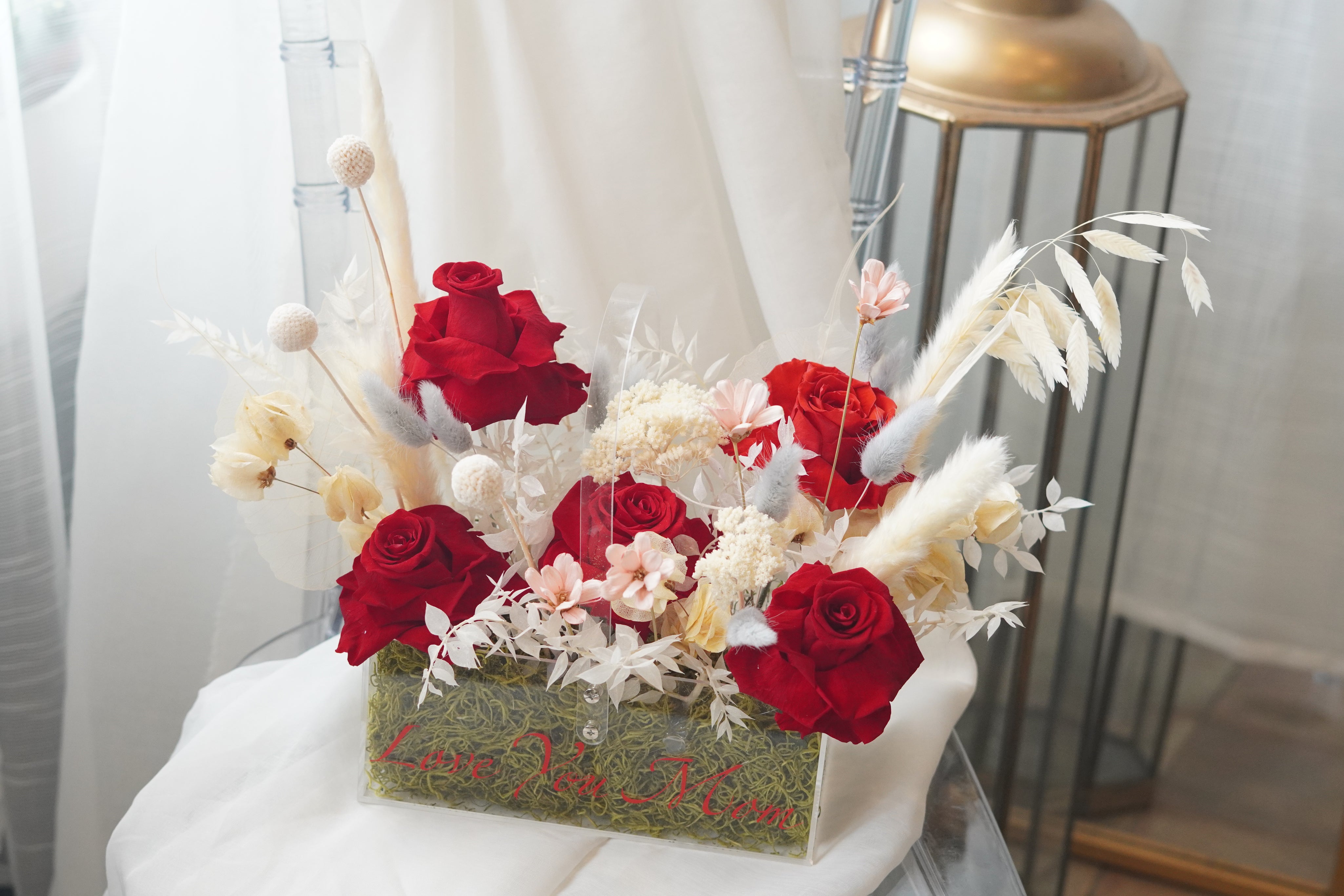 velvet love bloom preserved rose arrangement gift box
