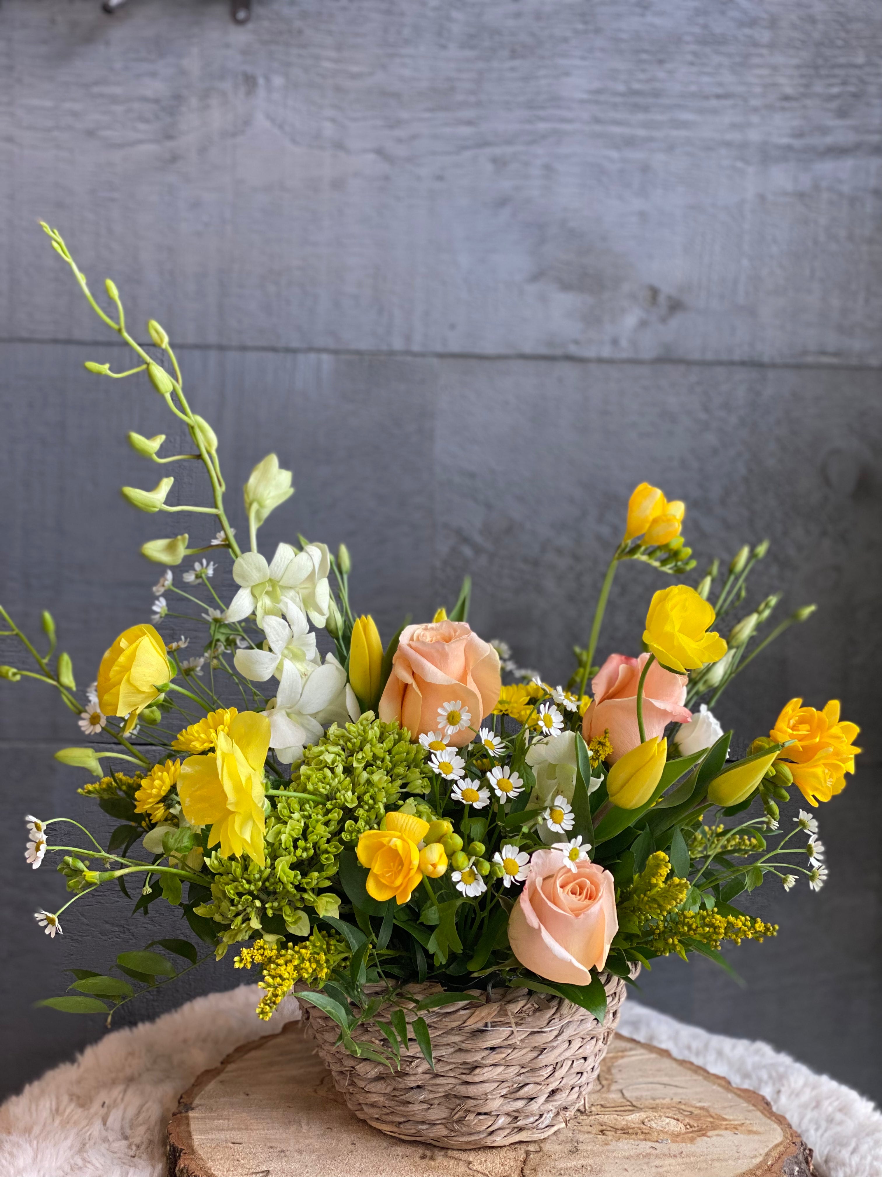 스프링 바구니 배열